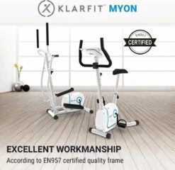 Klarfit Myon Cycle Hometrainer - Fitness Fiets - 8 Standen - Cardio Bike Met Trainingscomputer - Magnetisch Remsysteem - 12kg Vliegwielmassa - SmartCardio Studio Met Tablethouder En Kinomap-app -Fitnessapparatuur Serie Winkel 1200x1167