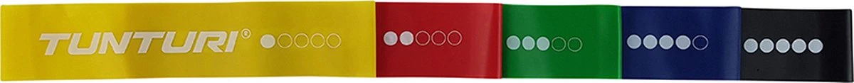 Tunturi Resistance Band Set - Weerstandsbanden - Fitness elastiek - 5 stuks - Incl. gratis fitness app Tunturi Resistance Band Set - Weerstandsbanden - Fitness Elastiek - 5 Stuks - Incl. Gratis Fitness App -Fitnessapparatuur Serie Winkel