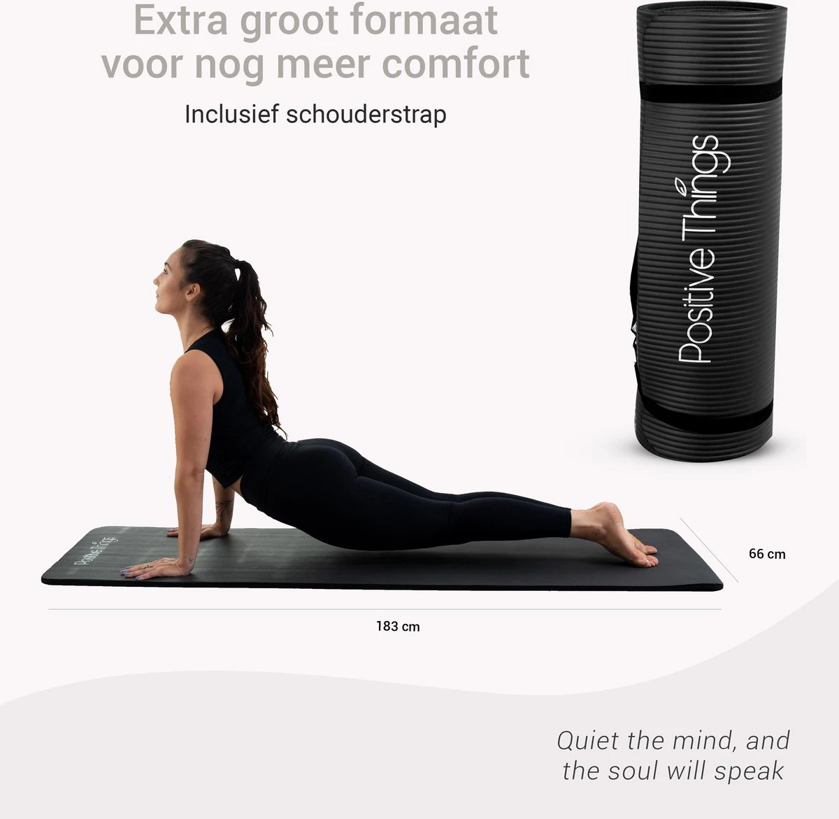 Yoga Mat Sportmat Fitnessmat Antislip NBR - 1 cm Zwart Yoga Mat Sportmat Fitnessmat Antislip NBR - 1 Cm Zwart -Fitnessapparatuur Serie Winkel 1200x1171 5