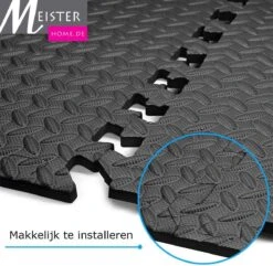Meisterhome ® Geluidsdempende Sport EVA Puzzelmat Set - Waterdichte Fitness Mat Met Mooie Afgewerkte Randen - Zachte Yogamat Easy Installeren/schoonmaken - Fitnessruimte/meditatie - Warmte Isolerend - 60 X 60 X 1 Cm - 15 Stuks 5.40 M²- Zwart 6 Meisterhome ® Geluidsdempende Sport EVA Puzzelmat Set - Waterdichte Fitness Mat Met Mooie Afgewerkte Randen - Zachte Yogamat Easy Installeren/schoonmaken - Fitnessruimte/meditatie - Warmte Isolerend - 60 X 60 X 1 Cm - 15 Stuks 5.40 M²- Zwart -Fitnessapparatuur Serie Winkel 1200x1173 6