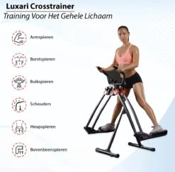 Luxari - Crosstrainer - Voor- En Zijwaartse Bewegingen - Inc. Hartslagfunctie - Hometrainer - Elliptische Trainer -Fitnessapparatuur Serie Winkel 1200x1174 2