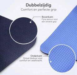 LifeGoods Yogamat - 61x183x0,6cm - Draagriem - Extra Dik - Blauw -Fitnessapparatuur Serie Winkel 1200x1177 10