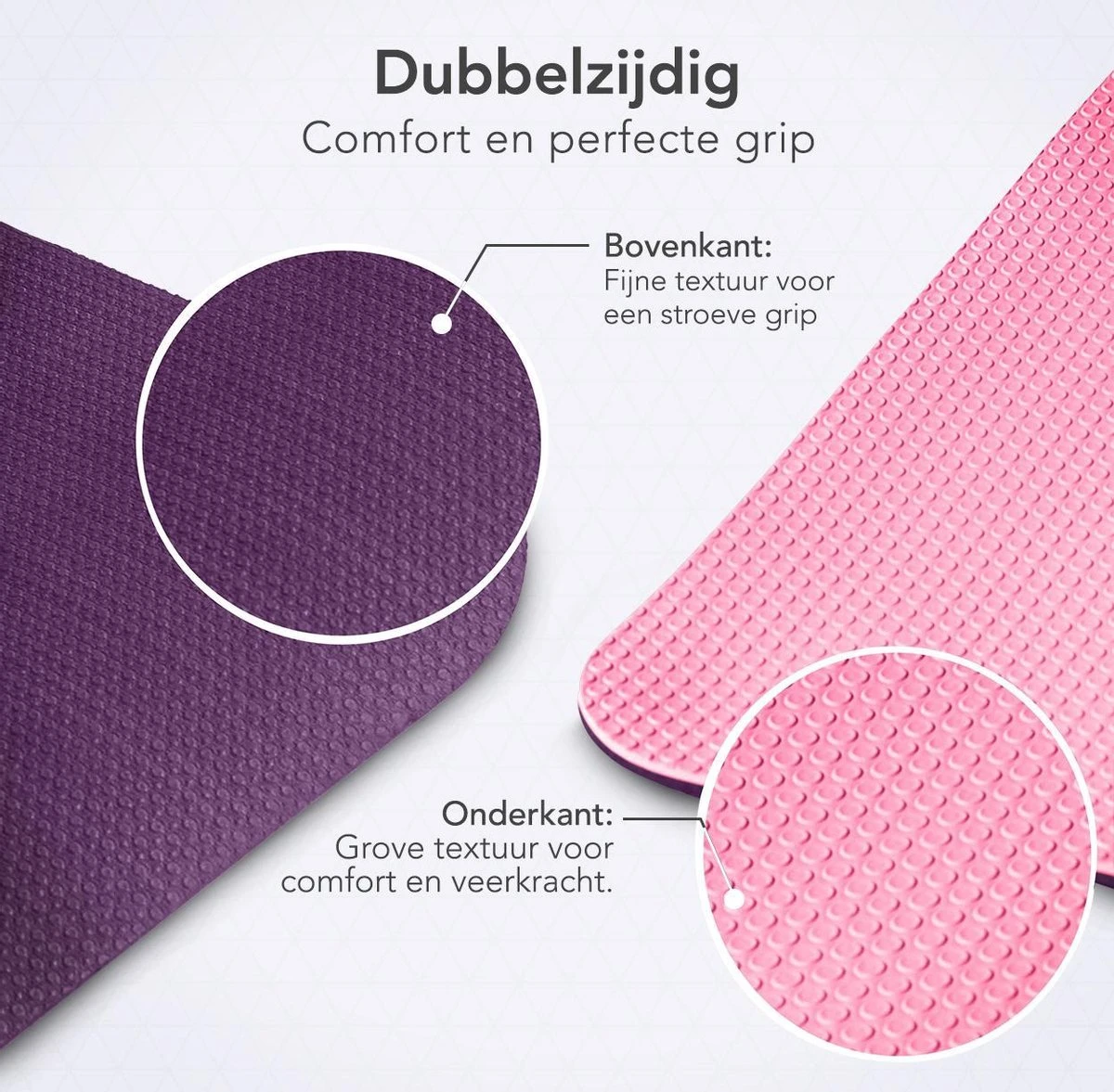 LifeGoods Yogamat - 61x183x0,6cm - Draagriem - Extra Dik - Roze/Paars LifeGoods Yogamat - 61x183x0,6cm - Draagriem - Extra Dik - Roze/Paars -Fitnessapparatuur Serie Winkel 1200x1177 2