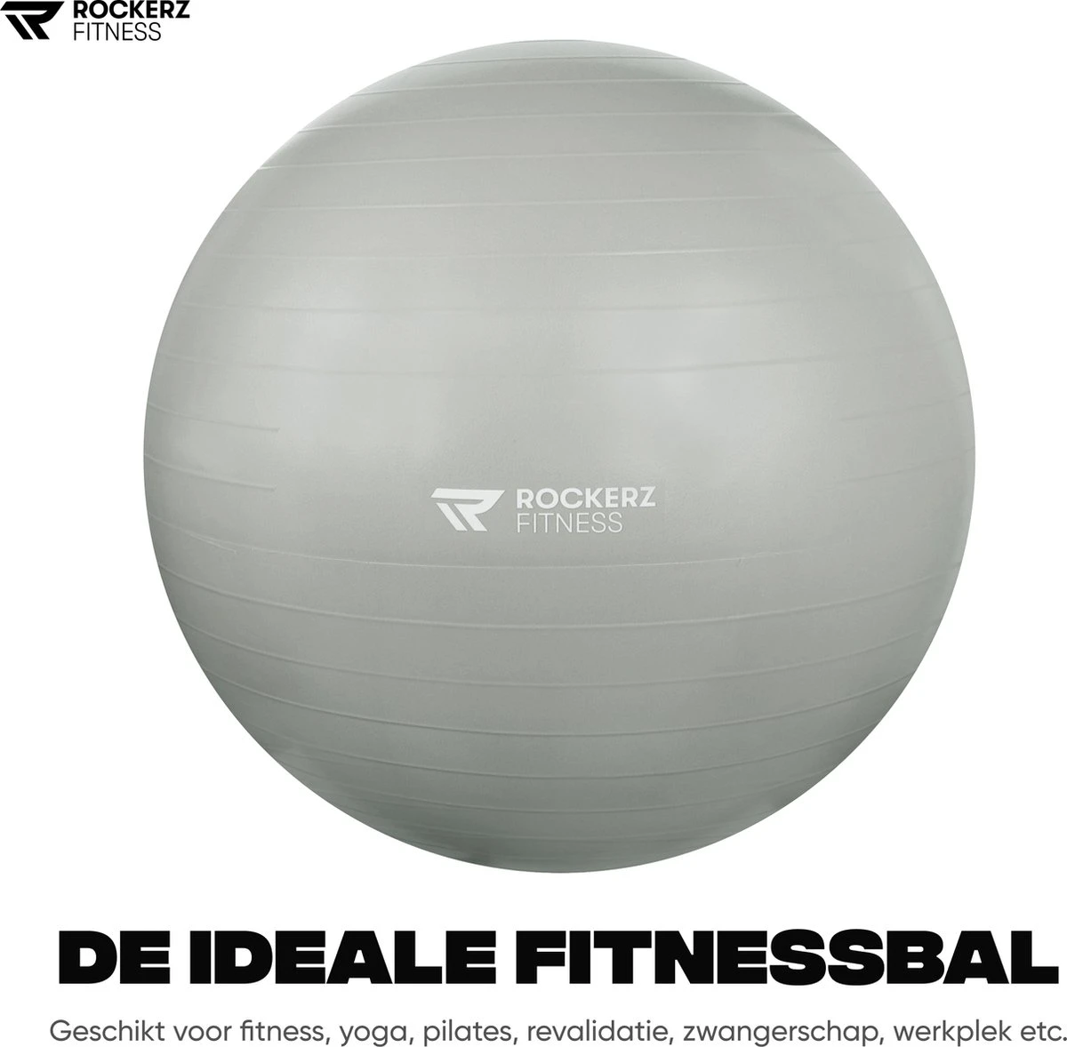 Rockerz Fitness® - Yoga bal inclusief pomp - Pilates bal - Fitness bal - Zwangerschapsbal - Goede houding bij het thuiswerken - 90 cm - kleur: Grijs Rockerz Fitness® - Yoga Bal Inclusief Pomp - Pilates Bal - Fitness Bal - Zwangerschapsbal - Goede Houding Bij Het Thuiswerken - 90 Cm - Kleur: Grijs -Fitnessapparatuur Serie Winkel 1200x1178 5