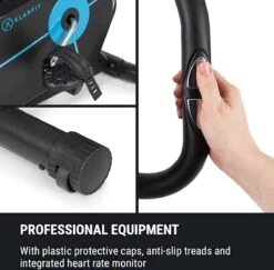 Klarfit Tauon Fiets Hometrainer - LC-display - Trainingscomputer - Tablethouder - Q-factor Van 22 Cm - 12 Kg Vliegwielmassa -Fitnessapparatuur Serie Winkel 1200x1180