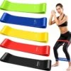 Weerstandsbanden Set (5stuks) - Resistance Band - Fitness Elastiek - Elastiek Banden - Muscle Bands - Booty Bands - Trekveer - Sports Elastiek - Inclusief Opbergzakje En Schema Met Oefeningen - Fitnessset