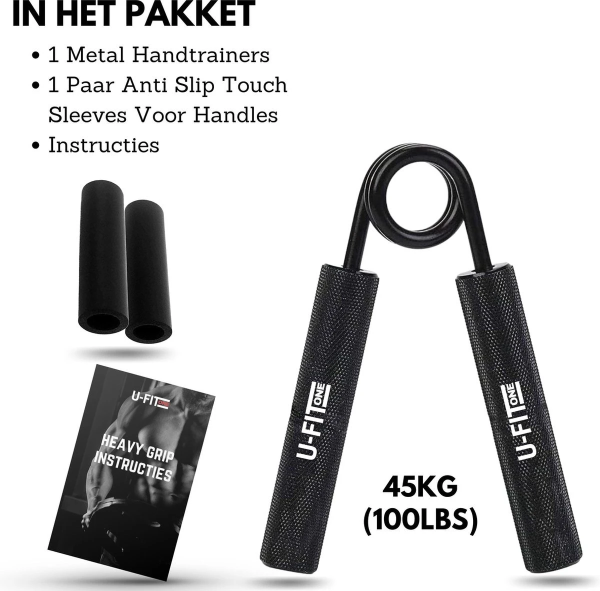 U-Fit One Metal Handtrainer 45kg met 2 Soft Touch Sleeves - Handknijper- Grip trainer - Knijphalter - Armtrainer - Hand knijper - Handgripper - Heavy gripper - Onderarm - Buigveer U-Fit One Metal Handtrainer 45kg Met 2 Soft Touch Sleeves - Handknijper- Grip Trainer - Knijphalter - Armtrainer - Hand Knijper - Handgripper - Heavy Gripper - Onderarm - Buigveer -Fitnessapparatuur Serie Winkel 1200x1182 8