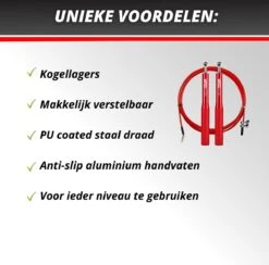 Professioneel Crossfit & Fitness Springtouw – Jump Rope – Speedrope – Verstelbaar – Rood 7 Professioneel Crossfit & Fitness Springtouw – Jump Rope – Speedrope – Verstelbaar – Rood -Fitnessapparatuur Serie Winkel 1200x1183 10