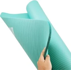 #DoYourFitness - XXL Fitness Mat - »Ashanti« - 190x100x1.0cm - Turquoise -Fitnessapparatuur Serie Winkel 1200x1183 8
