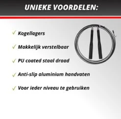 Professioneel Crossfit & Fitness Springtouw – Jump Rope – Speedrope – Verstelbaar – Zwart -Fitnessapparatuur Serie Winkel 1200x1184 10