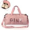 Merkloos Pink Duffel Bag Medium Dames Sporttas - 25 Liter - Roze - M -Fitnessapparatuur Serie Winkel 1200x1186 19