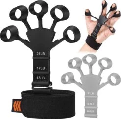 AyFit - Vingertrainers - Onderarm Trainer - Vinger Gripper Bekend Van TikTok - Hand Trainers - Grip Trainer - Siliconen - Weerstand Band - Spierversterker - Hand - Vinger - 2 Stuks