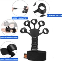 Gripster Fitness 5 Vingers - Gripster - Hand Trainer - Hands Workout - Gripper - Handknijper - Fitness Accessoires - Krachttraining - Fysiotherapie Oefeningen - Handschoenen - Werkt Ook Tegen Artritis & Reuma -Fitnessapparatuur Serie Winkel 1200x1187 18