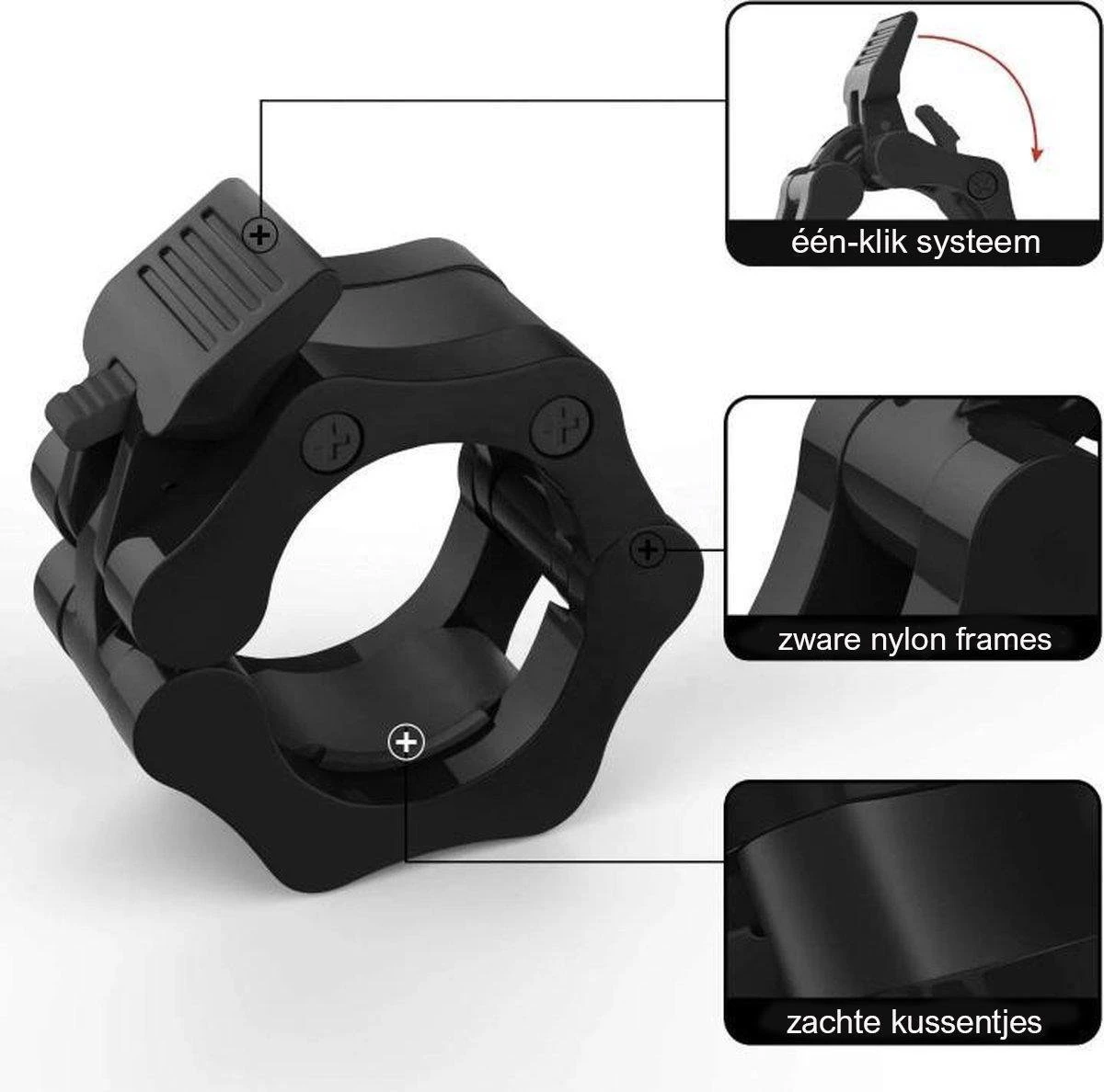 MJ Sports Premium Jaw Collar Set - Haltersluitingen - Halterklemmen - Halterstangsluiting - Jaw Collars - Olympic Barbell - Fitness - Set van 2 - 50mm - Zwart MJ Sports Premium Jaw Collar Set - Haltersluitingen - Halterklemmen - Halterstangsluiting - Jaw Collars - Olympic Barbell - Fitness - Set Van 2 - 50mm - Zwart -Fitnessapparatuur Serie Winkel 1200x1188 14