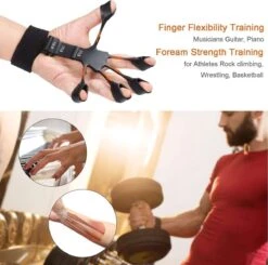 AyFit - Vinger Gripper Bekend Van TikTok - Onderarm Trainer - Vingertrainer - Hand Trainer - Grip Trainer - Siliconen - Weerstand Band - Spierversterker - Hand - Vinger - 1 Stuk - Zwart -Fitnessapparatuur Serie Winkel 1200x1189 13