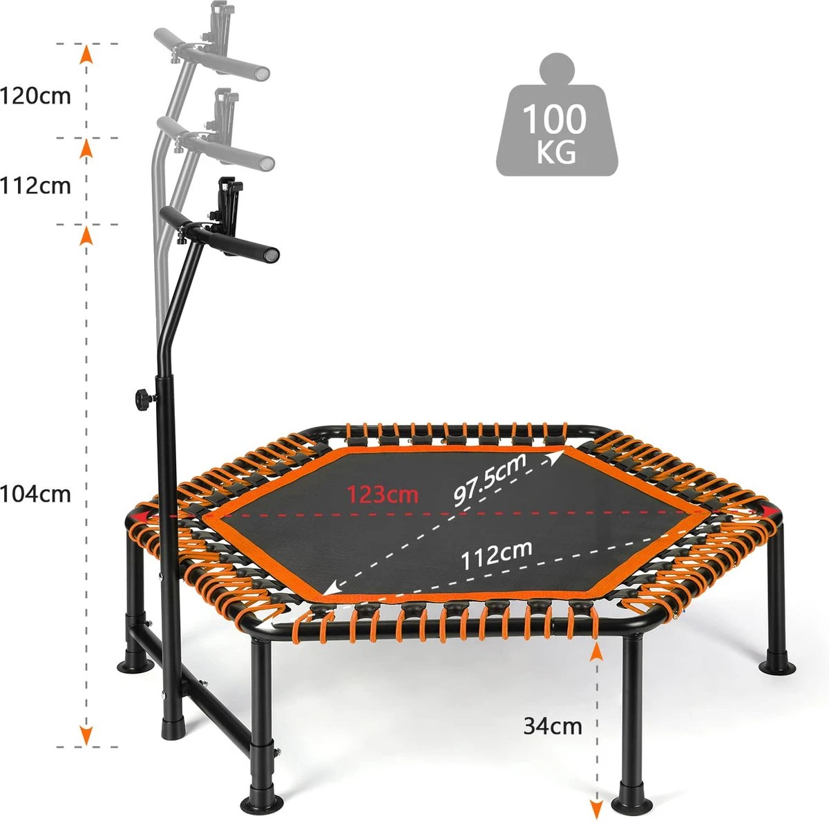 FOXSPORT Trampoline - Jump - Fitness - volwassene of kindertrampoline - Met telefoonhouder - fitness trampoline met handvat - Mini trampoline - Kleine Trampoline - Sport Trampoline - Inclusief handgrip - Fitnesstrampolines - Vereist Montage - 123 cm FOXSPORT Trampoline - Jump - Fitness - Volwassene Of Kindertrampoline - Met Telefoonhouder - Fitness Trampoline Met Handvat - Mini Trampoline - Kleine Trampoline - Sport Trampoline - Inclusief Handgrip - Fitnesstrampolines - Vereist Montage - 123 Cm -Fitnessapparatuur Serie Winkel 1200x1191 2