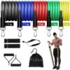Eldur® Weerstandsbanden Set - 11-delige Set - Resistance Bands - Fitness Elastiek Set -Fitnessapparatuur Serie Winkel 1200x1192 9