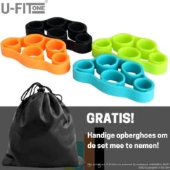 U-Fit One 4 Delige Vingertrainer Set - Krachttrainer - Gitaarspelen - Pianospelen - Onderarm - Spieren - Polstrainer - Handtrainer - Griptrainer - RSI - Finger Expander - Fingertrainer - Finger Exercise -Fitnessapparatuur Serie Winkel 1200x1193 15