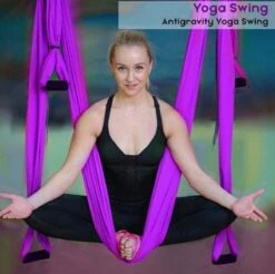 Yoga Aerial Swing Hangmat Compleet Systeem Met 3 Sets Handgrepen Gewicht Tot 300kg Paars -Fitnessapparatuur Serie Winkel 1200x1195 13