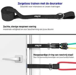 Athletix Weerstandsbanden XL Set - Handvaten - Enkelbanden - Gratis Draagtas & Oefeningen - 5 Resistance Bands -Fitnessapparatuur Serie Winkel 1200x1195 9