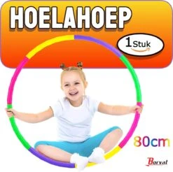 Borvat® | Hoelahoep For Kids - Afneembaar - Verstelbaar Gewicht - Meisjes En Jongens - Fitness - Dierentraining