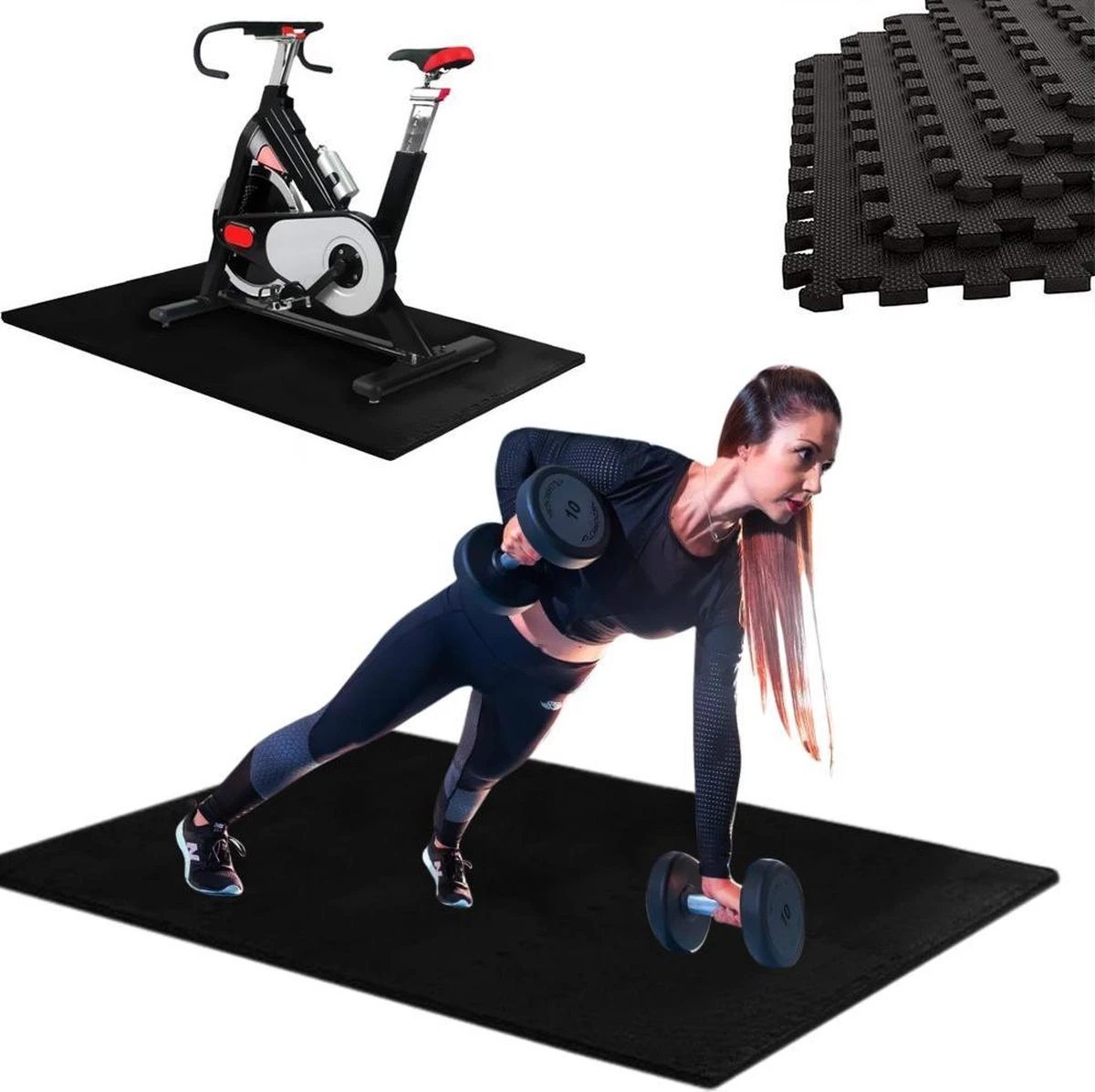AWEMOZ Fitness Puzzelmat - 6 Stuks van 60 x 60 x 1,2cm - Fitnessmat - Yoga Mat - Fitness Vloer - Anti-slip - Rubber Mat - Sportvloer - Zwembad Tegels - Sportmat - Vloertegels - Vloerbeschermers - 2,16m² AWEMOZ Fitness Puzzelmat - 6 Stuks Van 60 X 60 X 1,2cm - Fitnessmat - Yoga Mat - Fitness Vloer - Anti-slip - Rubber Mat - Sportvloer - Zwembad Tegels - Sportmat - Vloertegels - Vloerbeschermers - 2,16m² -Fitnessapparatuur Serie Winkel 1200x1196 9