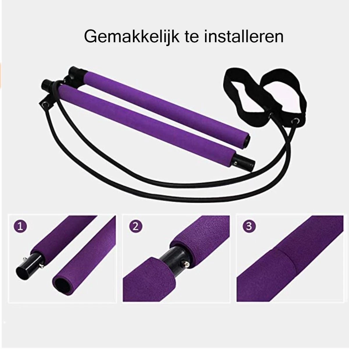 Bodio Pilates stick - Pilates Bar - Weerstandsband - Resistance band - Fitness elastiek - Weerstandbanden Fitness - Fitness krachttraining - Fitness - Pilates - Binnen - Buiten - Full body workout - Paars Bodio Pilates Stick - Pilates Bar - Weerstandsband - Resistance Band - Fitness Elastiek - Weerstandbanden Fitness - Fitness Krachttraining - Fitness - Pilates - Binnen - Buiten - Full Body Workout - Paars -Fitnessapparatuur Serie Winkel 1200x1197 16