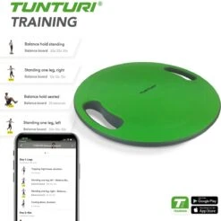 Tunturi Balans Bord - Balance Board - Met Handgrepen - Groen/Zwart - Incl. Gratis Fitness App -Fitnessapparatuur Serie Winkel 1200x1197 20
