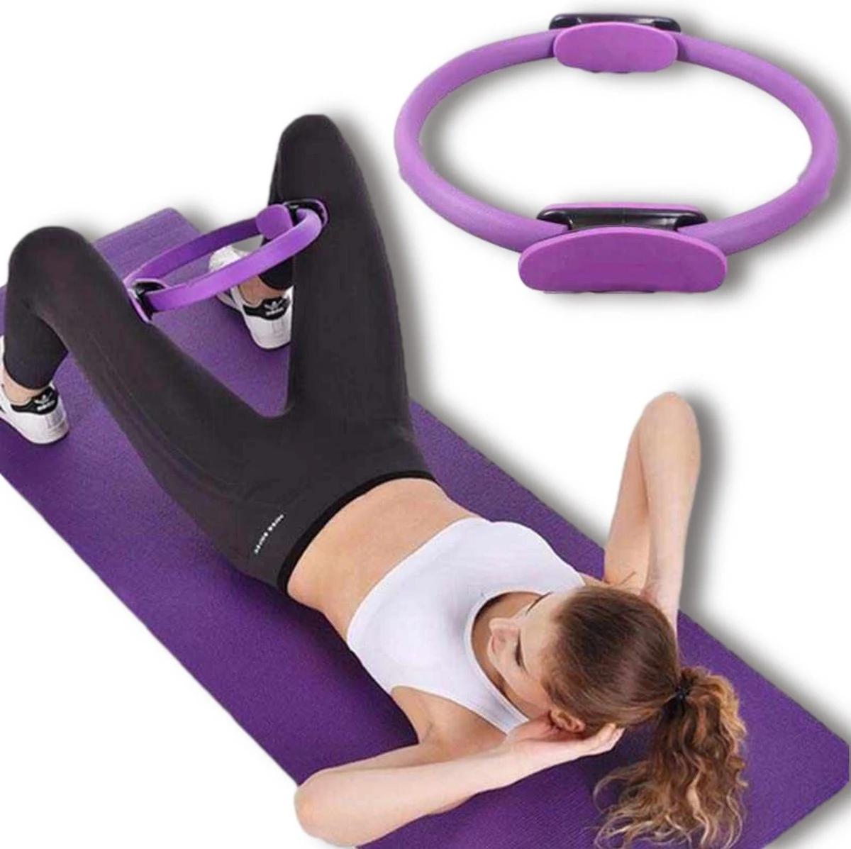 N.W. Pilates/ Yoga Ring - Paars - Ø 38 cm + Gratis E-book - Magic Circle - Weerstandsring - Sport Ring - Pilatus - Sporten - Thuis Sporten - Heuptrainer - Fitnessmaterialen - Buikspier Ring - Trainingsring N.W. Pilates/ Yoga Ring - Paars - Ø 38 Cm + Gratis E-book - Magic Circle - Weerstandsring - Sport Ring - Pilatus - Sporten - Thuis Sporten - Heuptrainer - Fitnessmaterialen - Buikspier Ring - Trainingsring -Fitnessapparatuur Serie Winkel 1200x1197 23