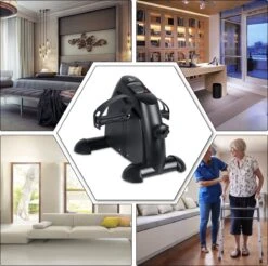 Uten - Mini Bureaufiets - Stoelfiets - Met Computer Deskbike - Bewegingstrainer Met Verstelbare Weerstand - Met LCD Display Inclusief Anti-Slipmat Mini Hometrainer - (6 Functies - Zwart) -Fitnessapparatuur Serie Winkel 1200x1197 9