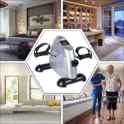 Uten - Stoelfiets - Bureaufiets - Arm En Benen Stoelfiets - Deskbike - Kantoor En Thuis Deskbike - Mini Hometrainer - Met LCD Display Inclusief Anti-Slipmat Bewegingstrainer (Zes Functies - Zilver) -Fitnessapparatuur Serie Winkel 1200x1198 10