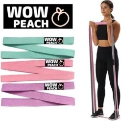WOW PEACH - WITHOUT LEMONS - Totall Body Weerstandsbanden Van Hoge Kwaliteit - Set Van 3 - Katoenen Fitness Elastiek Van Premium Materiaal - LONG BAND - FITNESS - BootyBands -Fitnessapparatuur Serie Winkel 1200x1198 15