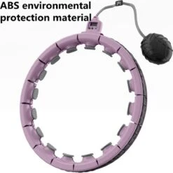 Merkloos Hoelahoep Voor Fitness En Massage - Voor Volwassenen En Kinderen - Schakels Voor Aanpassing Aan Maat - 400g Verzwaarde Bal - Met Teller - Geschikt Voor Afvallen - Makkelijk In Elkaar Te Zetten - Licht Paars -Fitnessapparatuur Serie Winkel 1200x1198 37