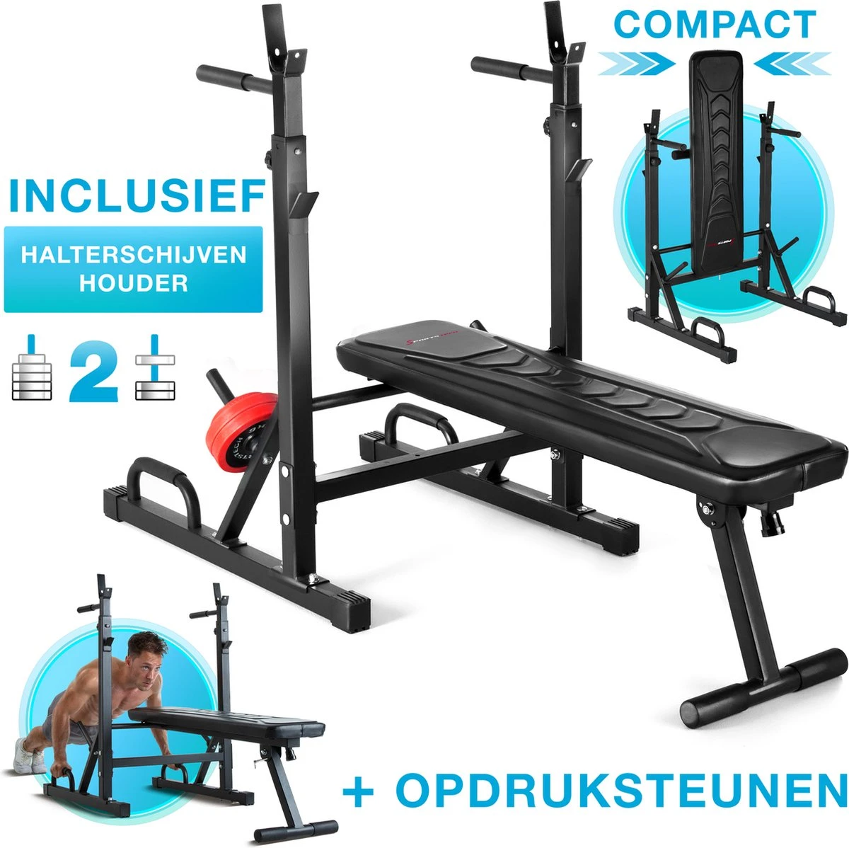 Sportstech BRT300 - innovatieve halterbank - houder voor gewichten - opklapbaar - antislip Sportstech BRT300 - Innovatieve Halterbank - Houder Voor Gewichten - Opklapbaar - Antislip -Fitnessapparatuur Serie Winkel 1200x1198 49