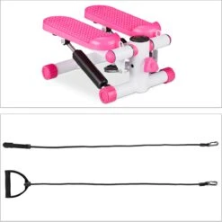Relaxdays Swing Stepper - 2 Weerstandsbanden - Fitness Stepper - Display - Diverse Kleuren - Roze -Fitnessapparatuur Serie Winkel 1200x1198 7