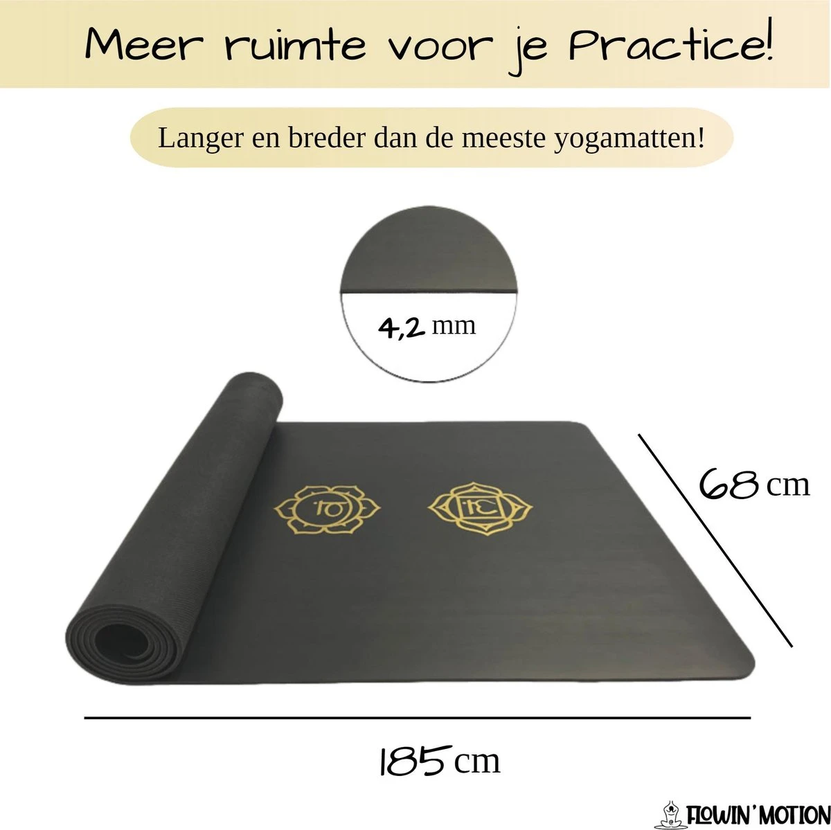 Flowin'Motion® Studio Yoga Mat - Superieure Grip - Extra Breed en Lang - Fitness Mat - Anti Slip - Sport Mat - Natuur Rubber - Planeetvriendelijk - Zwart met Goud - 185cm x 68cm x 4,2mm Flowin'Motion® Studio Yoga Mat - Superieure Grip - Extra Breed En Lang - Fitness Mat - Anti Slip - Sport Mat - Natuur Rubber - Planeetvriendelijk - Zwart Met Goud - 185cm X 68cm X 4,2mm -Fitnessapparatuur Serie Winkel 1200x1199 4