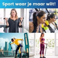GoGoods® Resistance Band - 15-delige Weerstandsbanden Set - 70kg Totaal - Fitness Elastieken - Met Handvaten / Enkelbanden 7 GoGoods® Resistance Band - 15-delige Weerstandsbanden Set - 70kg Totaal - Fitness Elastieken - Met Handvaten / Enkelbanden -Fitnessapparatuur Serie Winkel 1200x1199 8