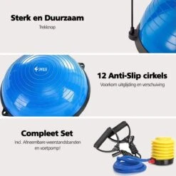 SWILIX ® Balanstrainer - Balance Board Met Weerstandsbanden - Balansbord Blauw -Fitnessapparatuur Serie Winkel 1200x1199 9