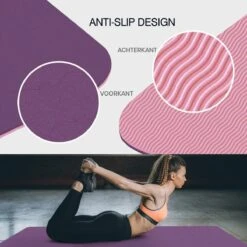 Eco Yoga Mat - Inclusief Draagriem - Anti Slip - Extra Dik (6 Mm) - 183 X 61 X 0,6 Cm - Paars/Roze - Diverse Kleuren 8 Eco Yoga Mat - Inclusief Draagriem - Anti Slip - Extra Dik (6 Mm) - 183 X 61 X 0,6 Cm - Paars/Roze - Diverse Kleuren -Fitnessapparatuur Serie Winkel 1200x1200 1004