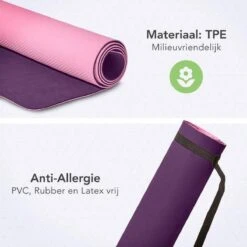 Eco Yoga Mat - Inclusief Draagriem - Anti Slip - Extra Dik (6 Mm) - 183 X 61 X 0,6 Cm - Paars/Roze - Diverse Kleuren 13 Eco Yoga Mat - Inclusief Draagriem - Anti Slip - Extra Dik (6 Mm) - 183 X 61 X 0,6 Cm - Paars/Roze - Diverse Kleuren -Fitnessapparatuur Serie Winkel 1200x1200 1006