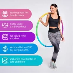 Fit+ Happy™ Fitness Hoelahoep 1.2 Kg - Hoelahoep Volwassenen - Hoelahoep Met Gewicht - Hula Hoop - Hula Hoop Fitness -Fitnessapparatuur Serie Winkel 1200x1200 1025
