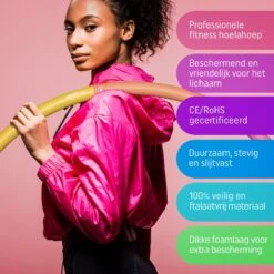 Fit+ Happy™ Fitness Hoelahoep 1.2 Kg - Hoelahoep Volwassenen - Hoelahoep Met Gewicht - Hula Hoop - Hula Hoop Fitness -Fitnessapparatuur Serie Winkel 1200x1200 1027