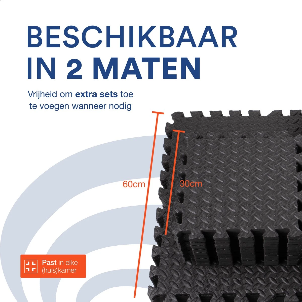 Sport Puzzelmat - Fitnessmat - 6 Stuks van 60x60x1,2cm - Sportmat met Antislip - Yogamat - Geluidabsorberend EVA - Totaal 180x120cm - 2,16m² - Zwart Sport Puzzelmat - Fitnessmat - 6 Stuks Van 60x60x1,2cm - Sportmat Met Antislip - Yogamat - Geluidabsorberend EVA - Totaal 180x120cm - 2,16m² - Zwart -Fitnessapparatuur Serie Winkel 1200x1200 1036
