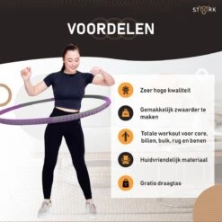 Fitness Hoelahoep - Cadeau - Sport Hoepel - Hoelahoep Volwassenen - Waist Trainer - Gym - Thuis - 1-4 KG/94 Cm+ Gratis Hoepeltas -Fitnessapparatuur Serie Winkel 1200x1200 1075