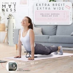 AGreenie Yoga Mat Anti-slip Vervuilingsvrij 6mm / 183x68cm Yoga Mat Breder Gemaakt Van Hoge Kwaliteit TPE / Anti-allergene Yoga Matten Incl. Yoga Mat Tas & E-book / Yoga Set -Fitnessapparatuur Serie Winkel 1200x1200 1100