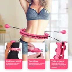 Belenthi Verstelbare Fitness Hoelahoep Met Gewicht - Voor Volwassenen En Kinderen - Weighted Hula Hoop - Smart Hoepel - Roze -Fitnessapparatuur Serie Winkel 1200x1200 1158