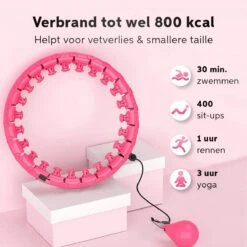 Living Nine Fitness Hoelahoep - Met Gewicht - Roze - Voor Volwassenen -Fitnessapparatuur Serie Winkel 1200x1200 1160