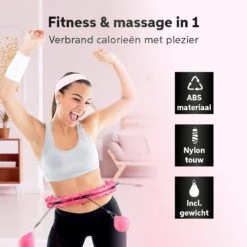 Living Nine Fitness Hoelahoep - Met Gewicht - Roze - Voor Volwassenen -Fitnessapparatuur Serie Winkel 1200x1200 1164