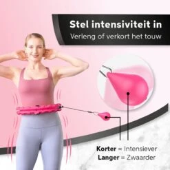 Living Nine Fitness Hoelahoep - Met Gewicht - Roze - Voor Volwassenen -Fitnessapparatuur Serie Winkel 1200x1200 1165