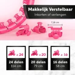 Living Nine Fitness Hoelahoep - Met Gewicht - Roze - Voor Volwassenen -Fitnessapparatuur Serie Winkel 1200x1200 1166